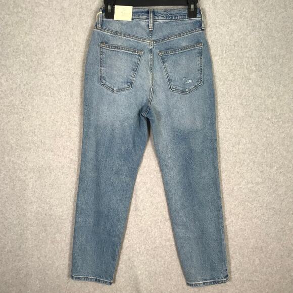 Universal Thread‎ Jeans Women 4 Short 90s Slim Worm Faded Grunge Distressed Mom - Picture 8 of 13